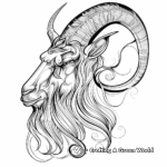 Abstract Capricorn Coloring Pages for Artists 4