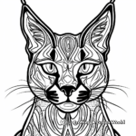 Abstract Caracal Coloring Pages for Artists 1