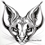 Abstract Caracal Coloring Pages for Artists 3