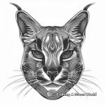 Abstract Caracal Coloring Pages for Artists 4