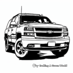 Abstract Chevy Tahoe Coloring Pages for Artists 1