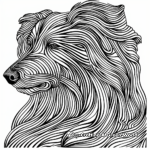 Abstract Collie Coloring Pages for Artists 2
