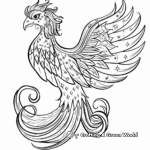 Abstract Cosmic Phoenix Coloring Pages for Artists 3