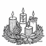 Abstract Design Advent Wreath Coloring Pages 1