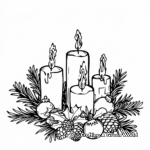 Abstract Design Advent Wreath Coloring Pages 3