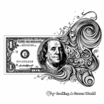 Abstract Dollar Bill Design Coloring Pages 1