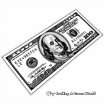 Abstract Dollar Bill Design Coloring Pages 4
