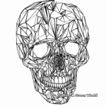 Abstract Geometric Skull Coloring Pages 1