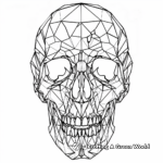 Abstract Geometric Skull Coloring Pages 2