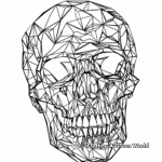 Abstract Geometric Skull Coloring Pages 3
