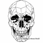 Abstract Geometric Skull Coloring Pages 4