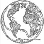 Abstract Globe Coloring Pages for Artists 3
