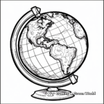 Abstract Globe Coloring Pages for Artists 4