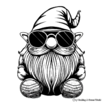 Abstract Gnome with Sunglasses Coloring Pages for Artists 2