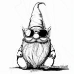 Abstract Gnome with Sunglasses Coloring Pages for Artists 4