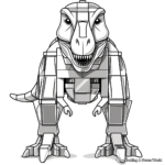 Abstract Lego Jurassic World Coloring Pages for Artists 4