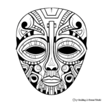Abstract Mask Coloring Pages for Artists 1