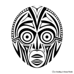 Abstract Mask Coloring Pages for Artists 2