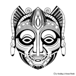 Abstract Mask Coloring Pages for Artists 4
