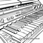 Abstract Music Keyboard Design Coloring Pages 1
