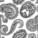 Abstract Paisley Art Coloring Pages for Adults 1