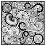 Abstract Paisley Art Coloring Pages for Adults 2