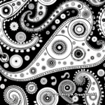 Abstract Paisley Art Coloring Pages for Adults 3