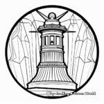 Abstract Pattern Liberty Bell Coloring Pages for Adults 1