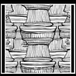 Abstract Pattern Liberty Bell Coloring Pages for Adults 2