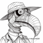Abstract Plague Doctor Coloring Pages for Artists 1