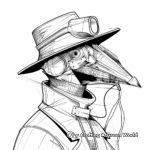 Abstract Plague Doctor Coloring Pages for Artists 2
