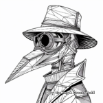 Abstract Plague Doctor Coloring Pages for Artists 3