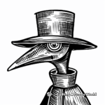 Abstract Plague Doctor Coloring Pages for Artists 4