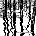 Abstract Pond Reflections Coloring Pages for Artists 1