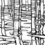 Abstract Pond Reflections Coloring Pages for Artists 2