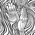 Abstract Praying Hands Coloring Pages for Artists 1