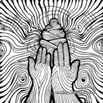 Abstract Praying Hands Coloring Pages for Artists 3