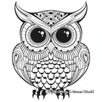Abstract Psychedelic Owl Coloring Pages for Creatives 2