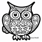 Abstract Psychedelic Owl Coloring Pages for Creatives 3