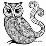 Abstract Psychedelic Owl Coloring Pages for Creatives 4