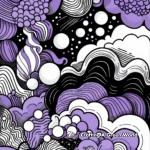 Abstract Purple Design Coloring Pages 2