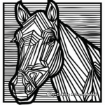 Abstract Quarter Horse Coloring Pages for Artists 1