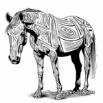 Abstract Quarter Horse Coloring Pages for Artists 2