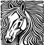 Abstract Quarter Horse Coloring Pages for Artists 3