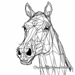 Abstract Quarter Horse Coloring Pages for Artists 4