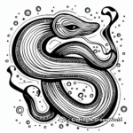 Abstract Sea Serpent Coloring Pages for Artists 1