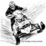 Abstract Snowmobile Coloring Pages for Artists 1