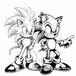 Abstract Sonic and Tails Coloring Pages for Artists 1