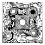 Abstract Square and Circle Combination Coloring Pages 1