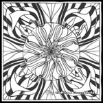 Abstract Square Patterned Geometric Mandala Coloring Pages 4